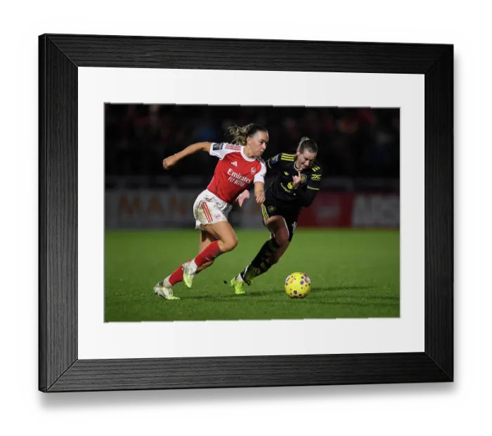 Framed Print : Arsenal v Manchester United - Subway Women's League Cup Semi Final Arsenal v Manchester United - Subway Women's League Cup Semi Final