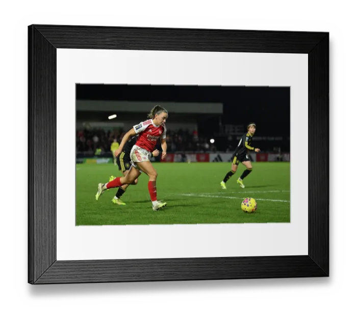 Framed Print : Arsenal v Manchester United - Subway Women's League Cup Semi Final Arsenal v Manchester United - Subway Women's League Cup Semi Final