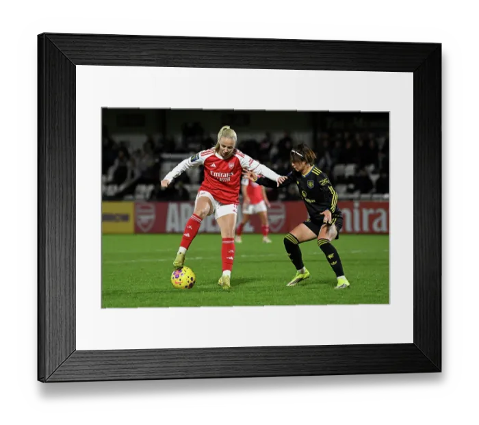 Framed Print : Arsenal v Manchester United - Subway Women's League Cup Semi Final Arsenal v Manchester United - Subway Women's League Cup Semi Final