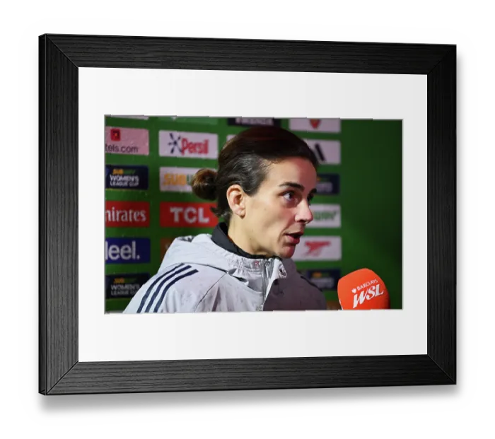 Framed Print : Arsenal v Manchester United - Subway Women's League Cup Semi Final Arsenal v Manchester United - Subway Women's League Cup Semi Final