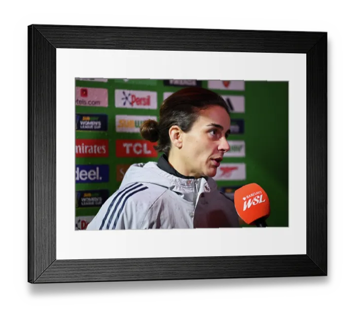 Framed Print : Arsenal v Manchester United - Subway Women's League Cup Semi Final Arsenal v Manchester United - Subway Women's League Cup Semi Final