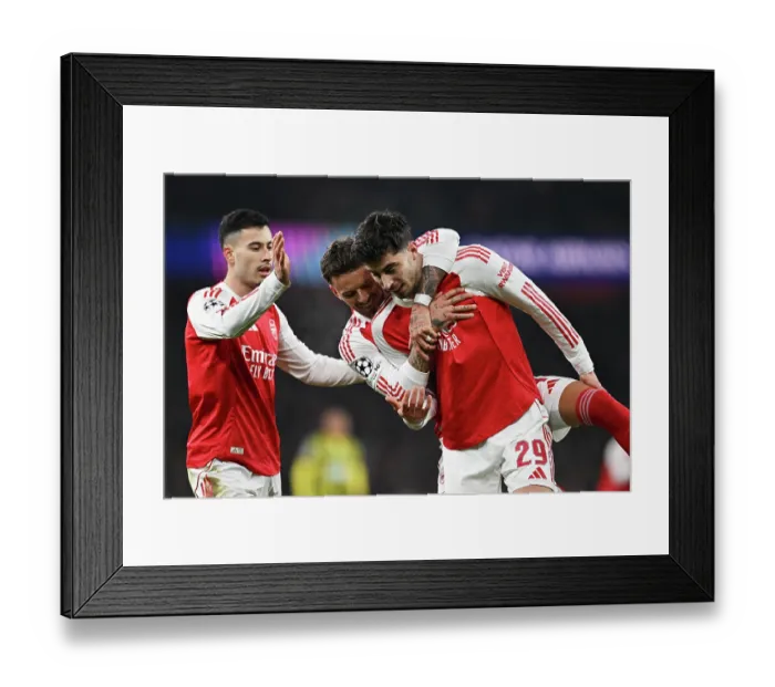 Framed Print : Arsenal FC v FC Kairat Almaty - UEFA Champions League 2025 / 26 League Phase MD8