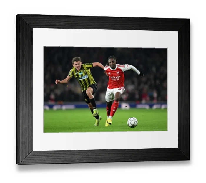Framed Print : Arsenal FC v FC Kairat Almaty - UEFA Champions League 2025 / 26 League Phase MD8