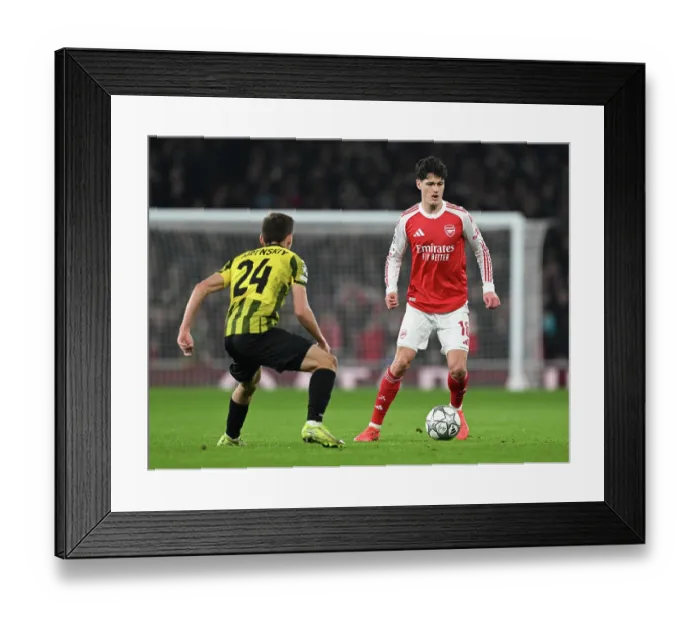 Framed Print : Arsenal FC v FC Kairat Almaty - UEFA Champions League 2025 / 26 League Phase MD8