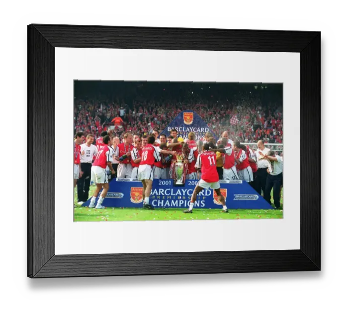 Framed Print : Arsenal's Thrilling 4-3 Victory: FA Premiership Title Win Against Everton (2002) Framed Print : Arsenal's Thrilling 4-3 Victory: FA Premiership Title Win Against Everton (2002)
