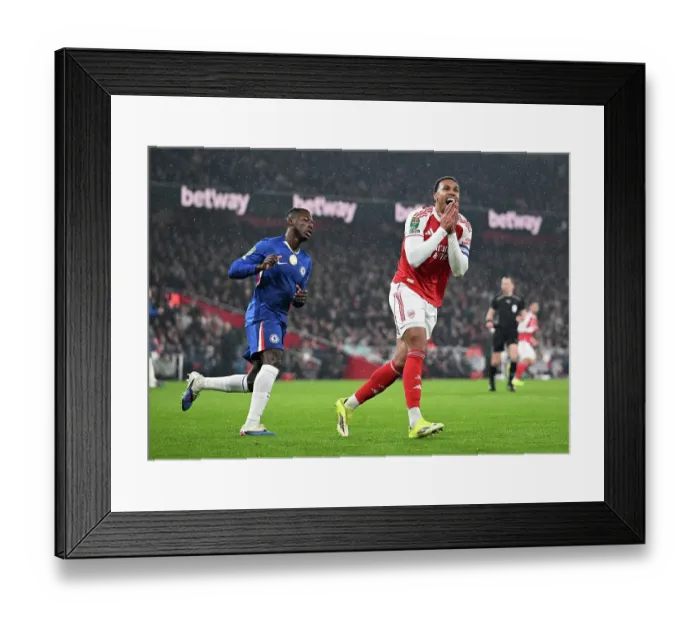 Framed Print : Arsenal v Chelsea - Carabao Cup Semi Final Second Leg