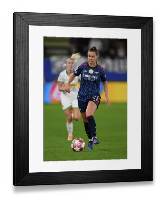 Framed Print : OH Leuven v Arsenal Women FC - UEFA Women's Champions League 2025 / 26 KO play-offs First Leg OH Leuven v Arsenal Women FC - UEFA Women's Champions League 2025 / 26 KO play-offs