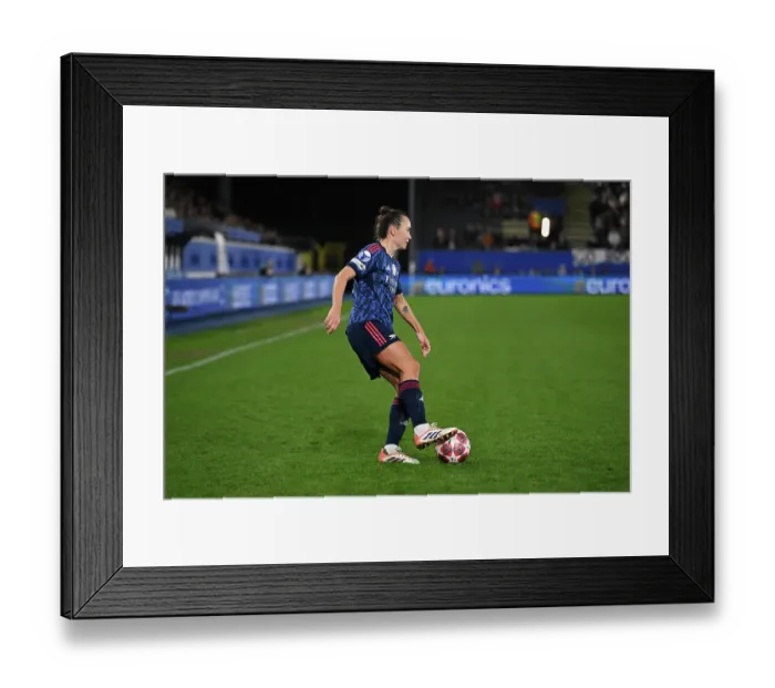 Framed Print : OH Leuven v Arsenal Women FC - UEFA Women's Champions League 2025 / 26 KO play-offs First Leg OH Leuven v Arsenal Women FC - UEFA Women's Champions League 2025 / 26 KO play-offs