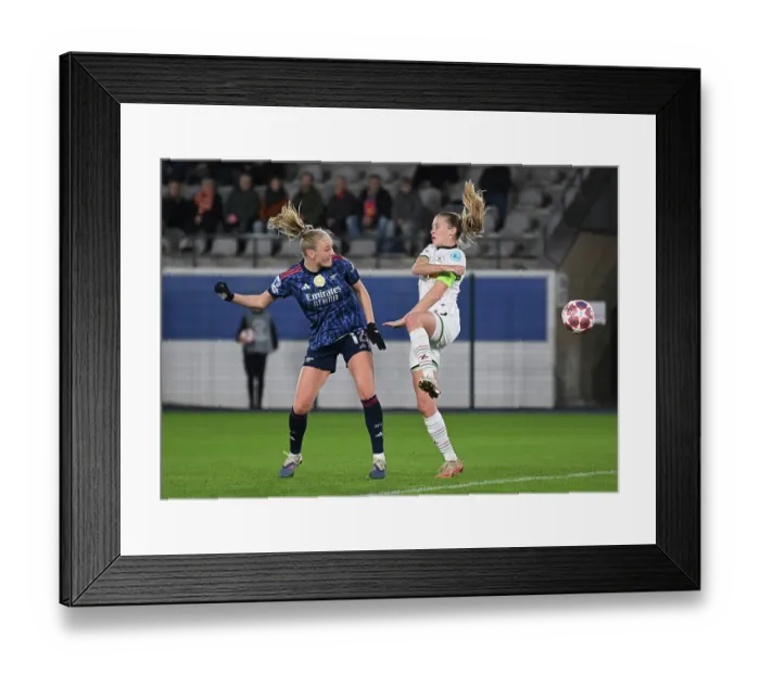 Framed Print : OH Leuven v Arsenal Women FC - UEFA Women's Champions League 2025 / 26 KO play-offs First Leg OH Leuven v Arsenal Women FC - UEFA Women's Champions League 2025 / 26 KO play-offs