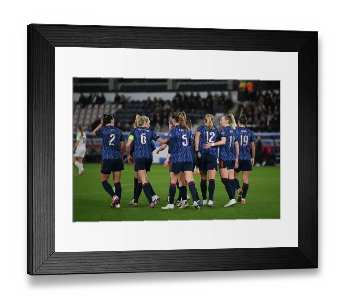 Framed Print : OH Leuven v Arsenal Women FC - UEFA Women's Champions League 2025 / 26 KO play-offs First Leg OH Leuven v Arsenal Women FC - UEFA Women's Champions League 2025 / 26 KO play-offs