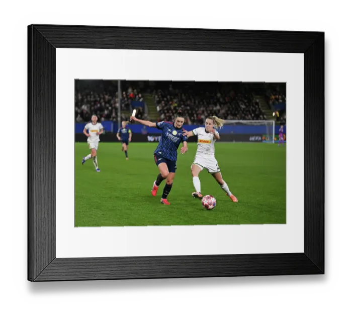Framed Print : OH Leuven v Arsenal Women FC - UEFA Women's Champions League 2025 / 26 KO play-offs First Leg OH Leuven v Arsenal Women FC - UEFA Women's Champions League 2025 / 26 KO play-offs