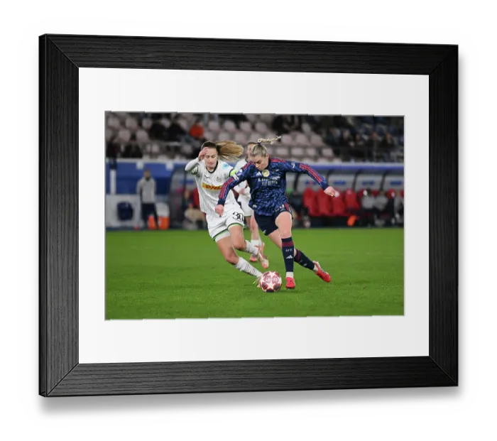 Framed Print : OH Leuven v Arsenal Women FC - UEFA Women's Champions League 2025 / 26 KO play-offs First Leg OH Leuven v Arsenal Women FC - UEFA Women's Champions League 2025 / 26 KO play-offs