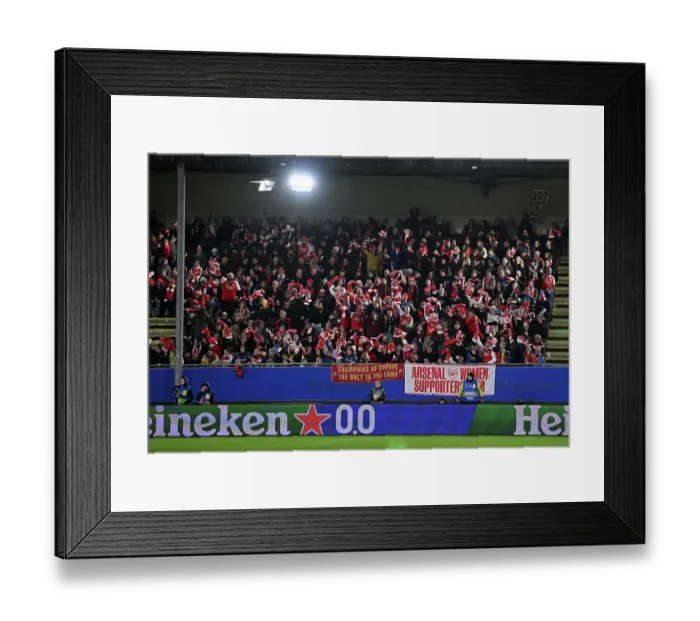 Framed Print : OH Leuven v Arsenal Women FC - UEFA Women's Champions League 2025 / 26 KO play-offs First Leg OH Leuven v Arsenal Women FC - UEFA Women's Champions League 2025 / 26 KO play-offs