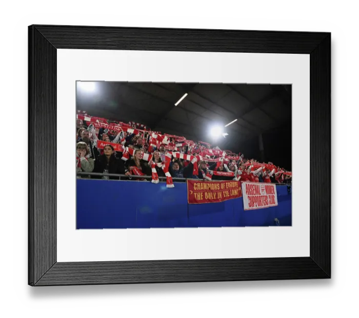Framed Print : OH Leuven v Arsenal Women FC - UEFA Women's Champions League 2025 / 26 KO play-offs First Leg OH Leuven v Arsenal Women FC - UEFA Women's Champions League 2025 / 26 KO play-offs