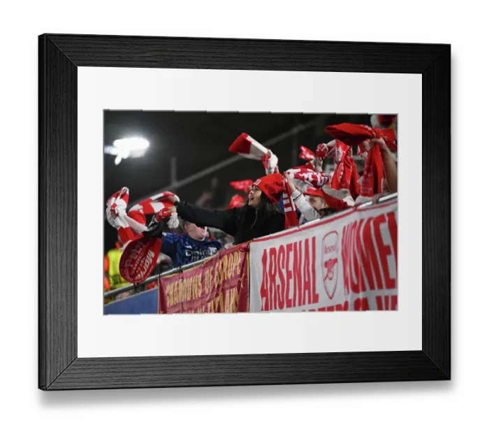Framed Print : OH Leuven v Arsenal Women FC - UEFA Women's Champions League 2025 / 26 KO play-offs First Leg OH Leuven v Arsenal Women FC - UEFA Women's Champions League 2025 / 26 KO play-offs