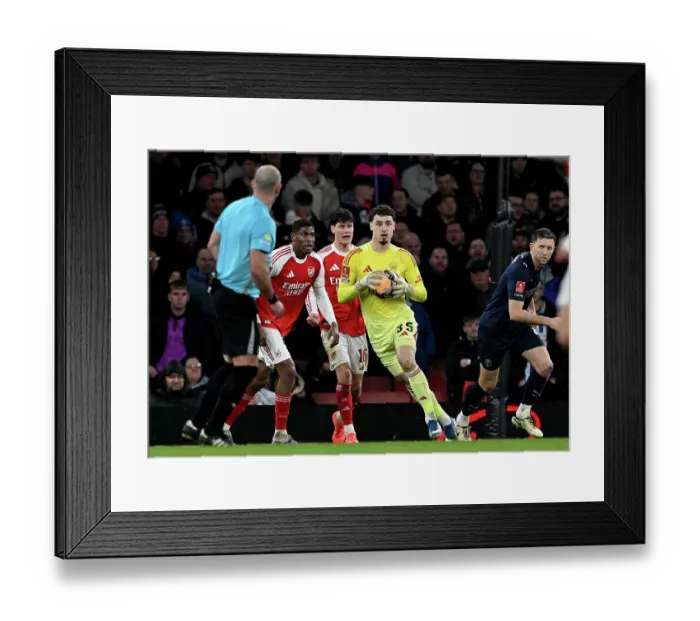 Framed Print : Arsenal v Wigan Athletic - Emirates FA Cup Fourth Round