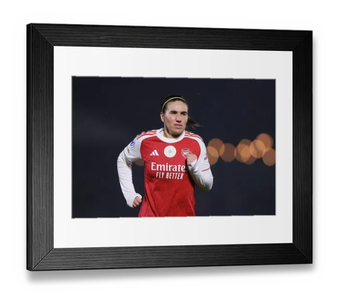 Framed Print : Arsenal Women FC v OH Leuven - UEFA Women's Champions League 2025 / 26 KO play-offs Second Leg Arsenal Women FC v OH Leuven - UEFA Women's Champions League 2025 / 26 KO play-offs