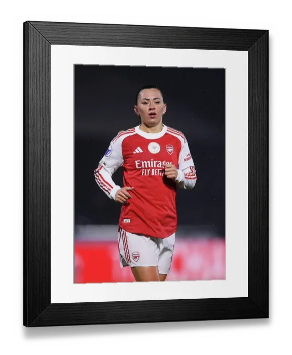 Framed Print : Arsenal Women FC v OH Leuven - UEFA Women's Champions League 2025 / 26 KO play-offs Second Leg Arsenal Women FC v OH Leuven - UEFA Women's Champions League 2025 / 26 KO play-offs