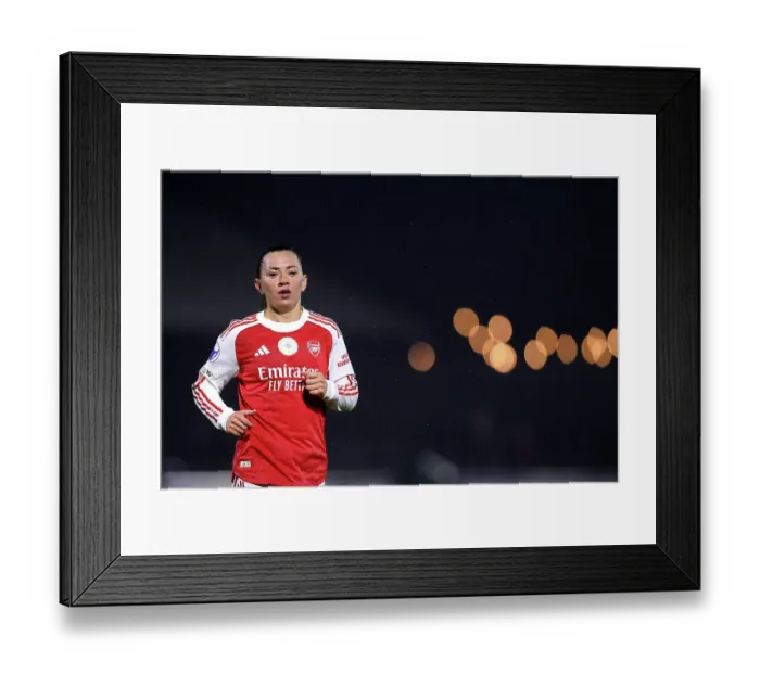 Framed Print : Arsenal Women FC v OH Leuven - UEFA Women's Champions League 2025 / 26 KO play-offs Second Leg Arsenal Women FC v OH Leuven - UEFA Women's Champions League 2025 / 26 KO play-offs