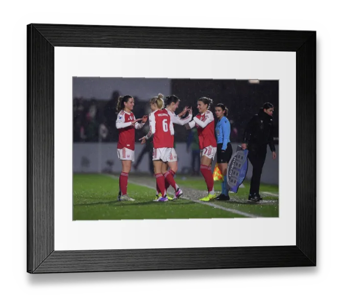Framed Print : Arsenal Women FC v OH Leuven - UEFA Women's Champions League 2025 / 26 KO play-offs Second Leg Arsenal Women FC v OH Leuven - UEFA Women's Champions League 2025 / 26 KO play-offs