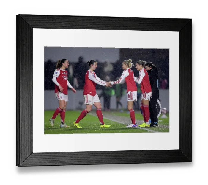 Framed Print : Arsenal Women FC v OH Leuven - UEFA Women's Champions League 2025 / 26 KO play-offs Second Leg Arsenal Women FC v OH Leuven - UEFA Women's Champions League 2025 / 26 KO play-offs