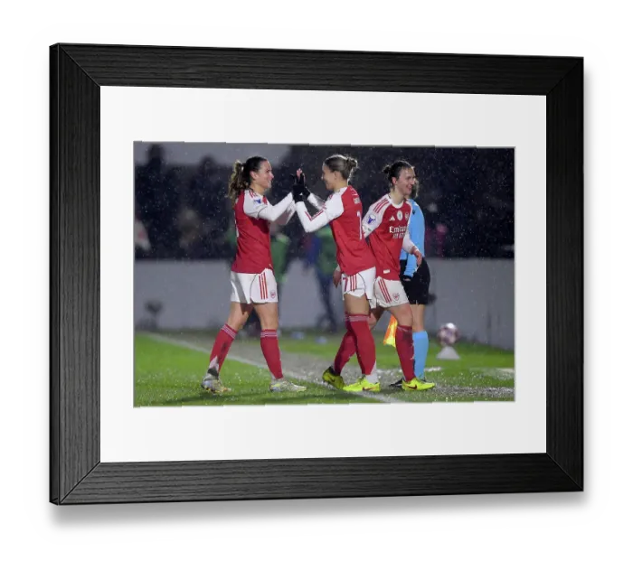 Framed Print : Arsenal Women FC v OH Leuven - UEFA Women's Champions League 2025 / 26 KO play-offs Second Leg Arsenal Women FC v OH Leuven - UEFA Women's Champions League 2025 / 26 KO play-offs