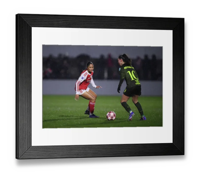 Framed Print : Arsenal Women FC v OH Leuven - UEFA Women's Champions League 2025 / 26 KO play-offs Second Leg Arsenal Women FC v OH Leuven - UEFA Women's Champions League 2025 / 26 KO play-offs