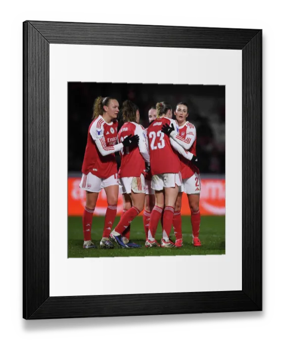 Framed Print : Arsenal Women FC v OH Leuven - UEFA Women's Champions League 2025 / 26 KO play-offs Second Leg Arsenal Women FC v OH Leuven - UEFA Women's Champions League 2025 / 26 KO play-offs