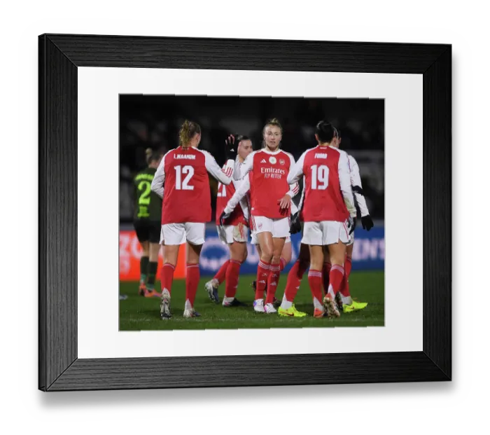 Framed Print : Arsenal Women FC v OH Leuven - UEFA Women's Champions League 2025 / 26 KO play-offs Second Leg Arsenal Women FC v OH Leuven - UEFA Women's Champions League 2025 / 26 KO play-offs