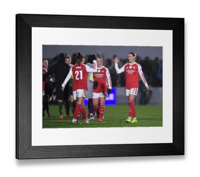 Framed Print : Arsenal Women FC v OH Leuven - UEFA Women's Champions League 2025 / 26 KO play-offs Second Leg Arsenal Women FC v OH Leuven - UEFA Women's Champions League 2025 / 26 KO play-offs