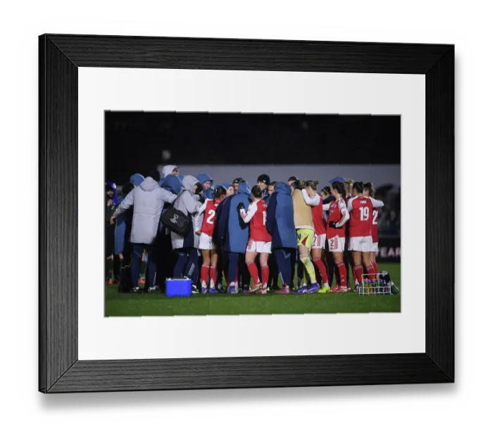 Framed Print : Arsenal Women FC v OH Leuven - UEFA Women's Champions League 2025 / 26 KO play-offs Second Leg Arsenal Women FC v OH Leuven - UEFA Women's Champions League 2025 / 26 KO play-offs