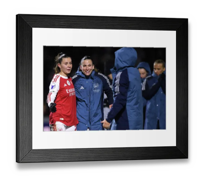 Framed Print : Arsenal Women FC v OH Leuven - UEFA Women's Champions League 2025 / 26 KO play-offs Second Leg Arsenal Women FC v OH Leuven - UEFA Women's Champions League 2025 / 26 KO play-offs