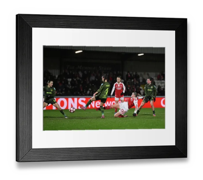Framed Print : Arsenal Women FC v OH Leuven - UEFA Women's Champions League 2025 / 26 KO play-offs Second Leg Arsenal Women FC v OH Leuven - UEFA Women's Champions League 2025 / 26 KO play-offs