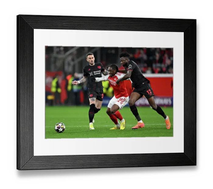 Framed Print : Bayer 04 Leverkusen v Arsenal FC - UEFA Champions League 2025 / 26 Round of 16 First Leg