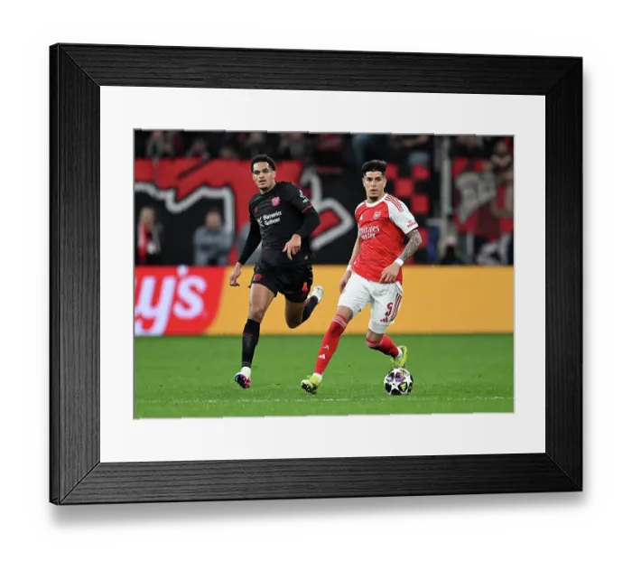 Framed Print : Bayer 04 Leverkusen v Arsenal FC - UEFA Champions League 2025 / 26 Round of 16 First Leg