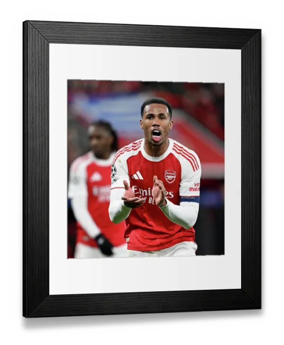 Framed Print : Bayer 04 Leverkusen v Arsenal FC - UEFA Champions League 2025 / 26 Round of 16 First Leg