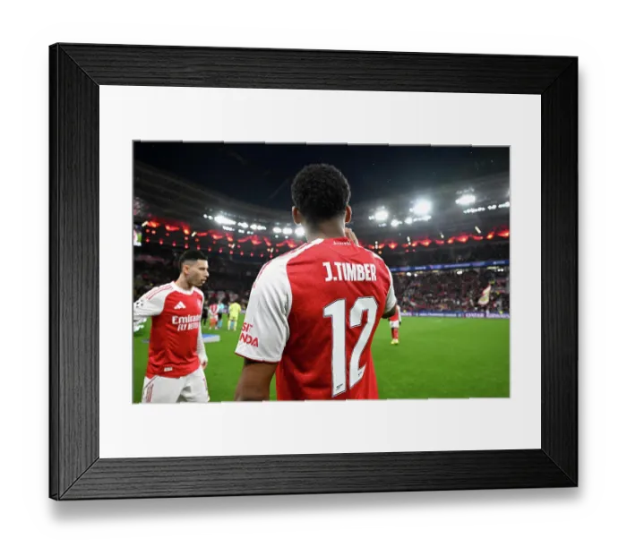 Framed Print : Bayer 04 Leverkusen v Arsenal FC - UEFA Champions League 2025 / 26 Round of 16 First Leg
