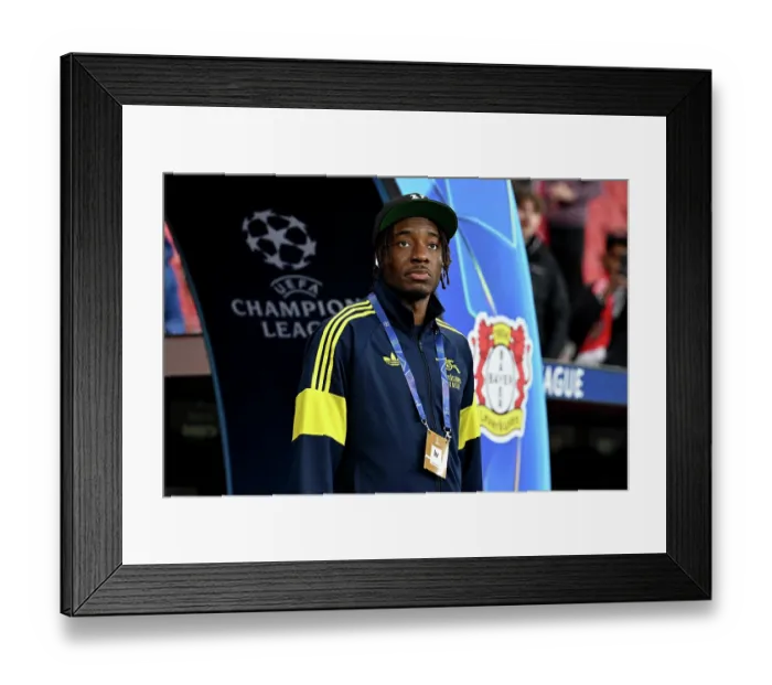 Framed Print : Bayer 04 Leverkusen v Arsenal FC - UEFA Champions League 2025 / 26 Round of 16 First Leg