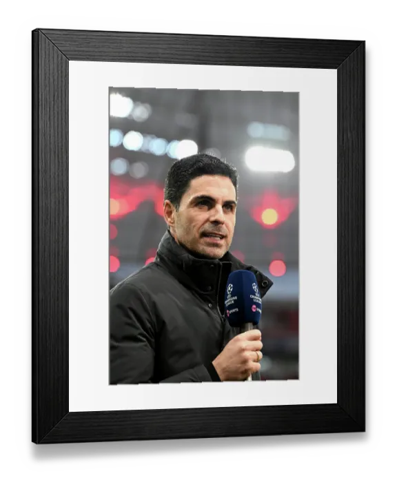Framed Print : Bayer 04 Leverkusen v Arsenal FC - UEFA Champions League 2025 / 26 Round of 16 First Leg