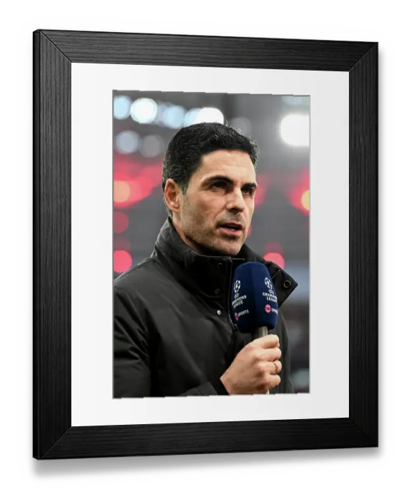 Framed Print : Bayer 04 Leverkusen v Arsenal FC - UEFA Champions League 2025 / 26 Round of 16 First Leg