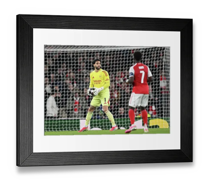 Framed Print : Arsenal FC v Bayer 04 Leverkusen - UEFA Champions League 2025 / 26 Round of 16 Second Leg