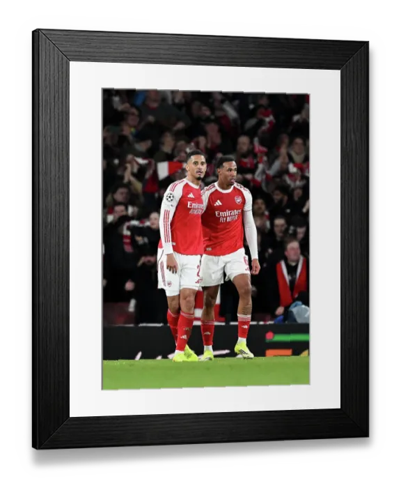 Framed Print : Arsenal FC v Bayer 04 Leverkusen - UEFA Champions League 2025 / 26 Round of 16 Second Leg