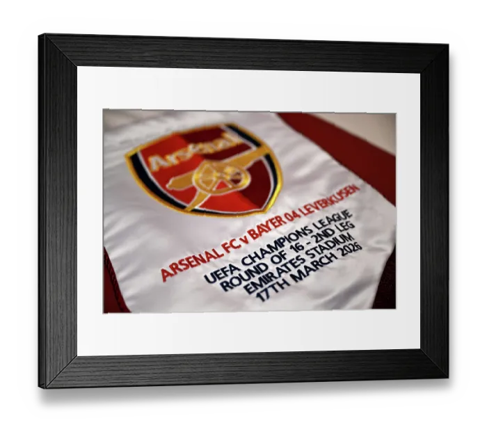 Framed Print : Arsenal FC v Bayer 04 Leverkusen - UEFA Champions League 2025 / 26 Round of 16 Second Leg