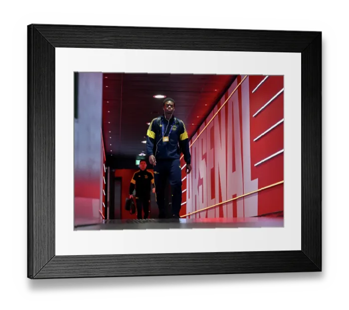 Framed Print : Arsenal FC v Bayer 04 Leverkusen - UEFA Champions League 2025 / 26 Round of 16 Second Leg