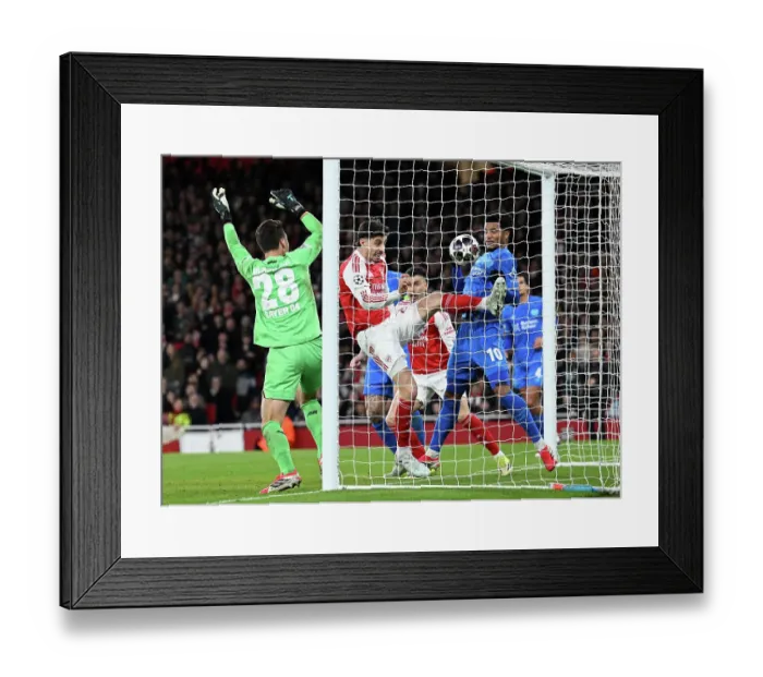 Framed Print : Arsenal FC v Bayer 04 Leverkusen - UEFA Champions League 2025 / 26 Round of 16 Second Leg