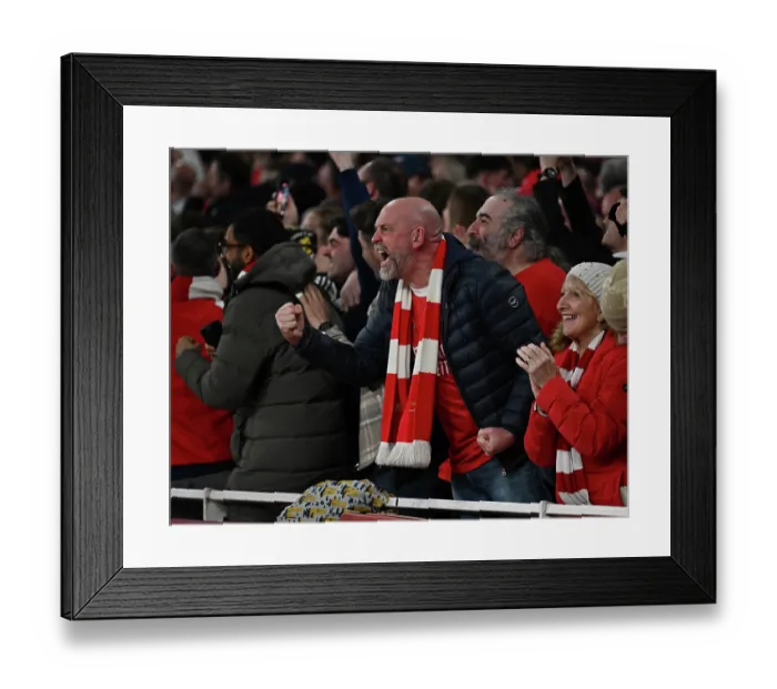 Framed Print : Arsenal FC v Bayer 04 Leverkusen - UEFA Champions League 2025 / 26 Round of 16 Second Leg