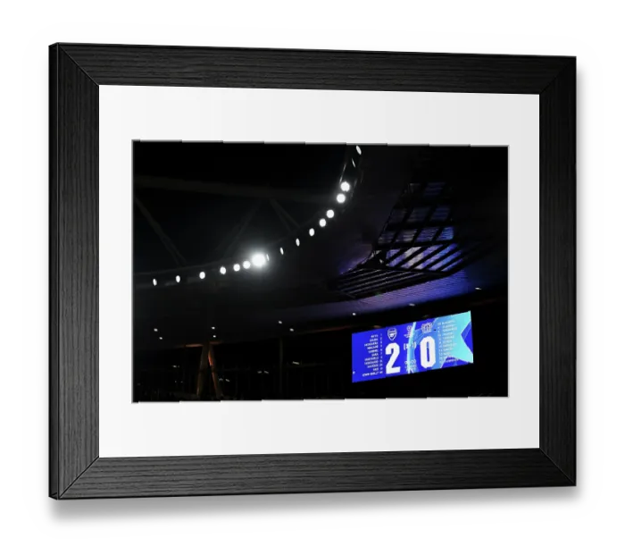 Framed Print : Arsenal FC v Bayer 04 Leverkusen - UEFA Champions League 2025 / 26 Round of 16 Second Leg