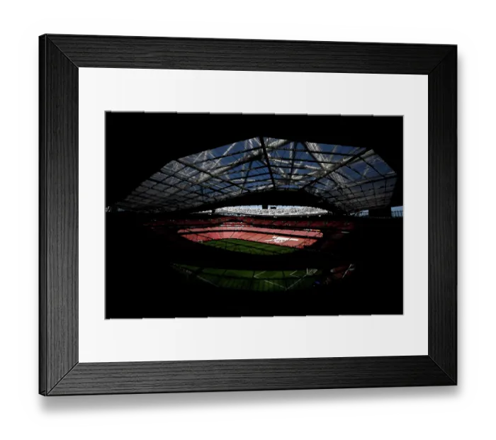 Framed Print : Arsenal FC v Bayer 04 Leverkusen - UEFA Champions League 2025 / 26 Round of 16 Second Leg