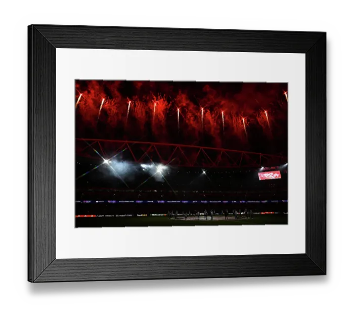 Framed Print : Arsenal FC v Bayer 04 Leverkusen - UEFA Champions League 2025 / 26 Round of 16 Second Leg