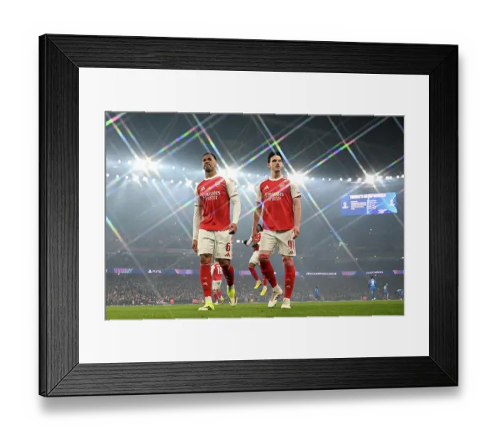 Framed Print : Arsenal FC v Bayer 04 Leverkusen - UEFA Champions League 2025 / 26 Round of 16 Second Leg